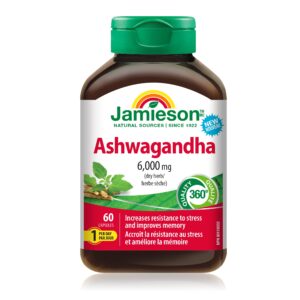 JAMIESON ASHWAGANDHA CAPSULES 60`S