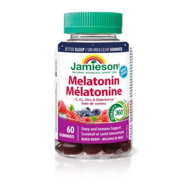 JAMIESON MELATONIN 5MG+IMMUNITY GUMMIES 60`S