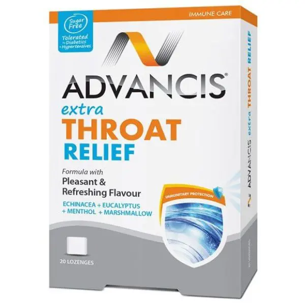 ADVANCIS EXTRA THROAT RELIEF LOZENGES 20`S