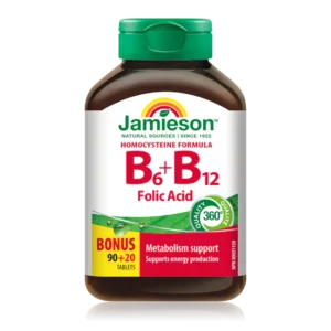 JAMIESON B6+B12 AND FOLIC ACID TABLETS 110`S