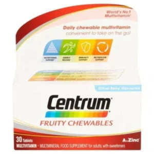 CENTRUM CHEWABLE FRUITY TABLETS 30`S