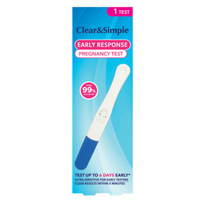 Clear & Simple Early Response Pregnancy Test 1s