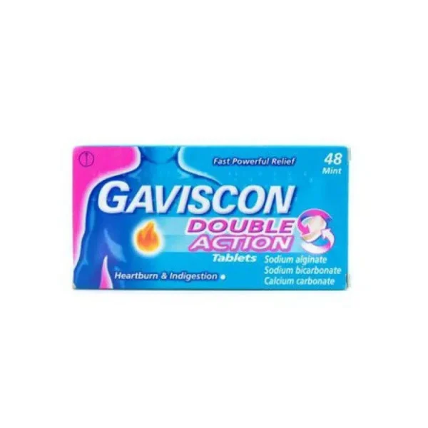 GAVISCON DOUBLE ACTION TABLETS 48`S