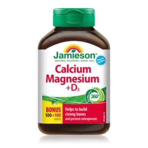 JAMIESON CALCIUM MAGNESIUM + D3 CAPLETS 200`S
