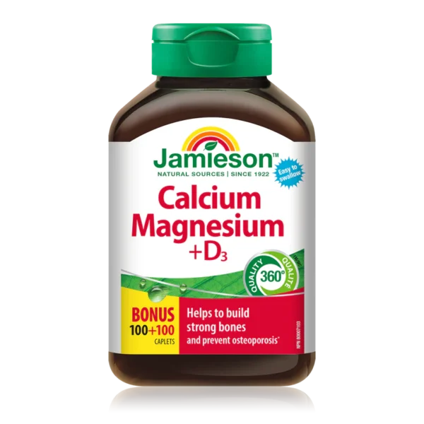 JAMIESON CALCIUM MAGNESIUM + D3 CAPLETS 200`S