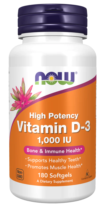 Now Vitamin D3 1000iu Caps 180’s