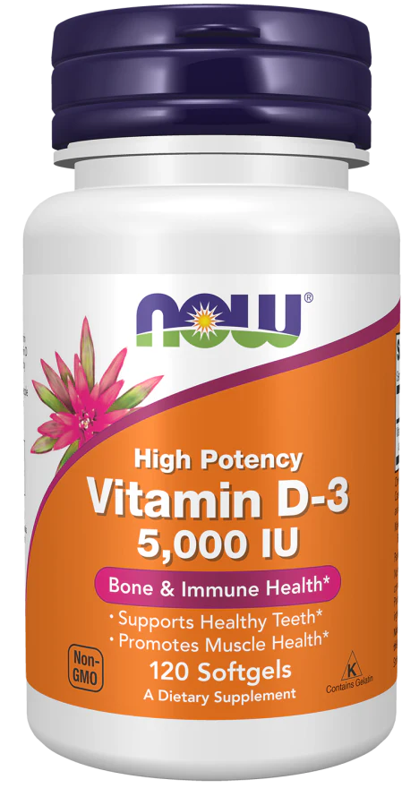 Now Vitamin D3 5000iu Caps 120’s