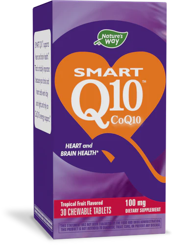 Natures Way Smart Q10 Orange Chewable Tablets 30s