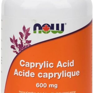 NOW Caprylic Acid 600mg Caps 100’s