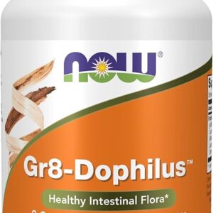 NOW GR8-Dophilus Caps 60’s – 8 strain probiotic 4 billion potency