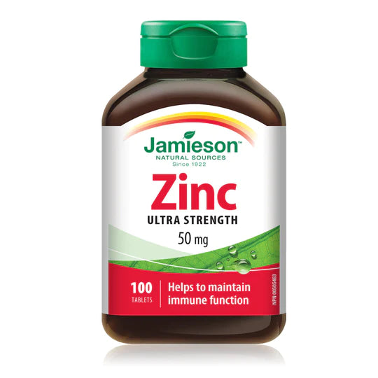 JAMIESON ZINC 50MG TABLETS 100`S