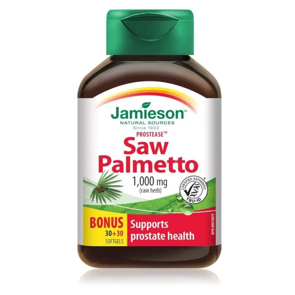 JAMIESON SAW PALMETTO 1000MG SOFTGELS 60`S