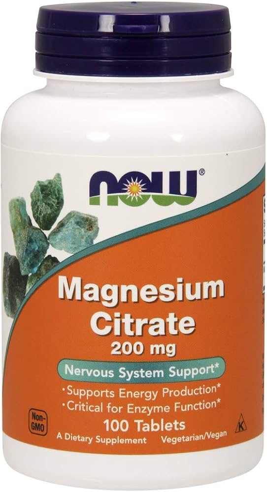 NOW Magnesium Citrate 200mg Tabs 100’s