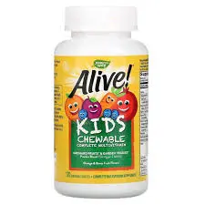 Natures Way Alive Kids Multivitamin Orange & Berry Flavored Chewable Tabs 120s