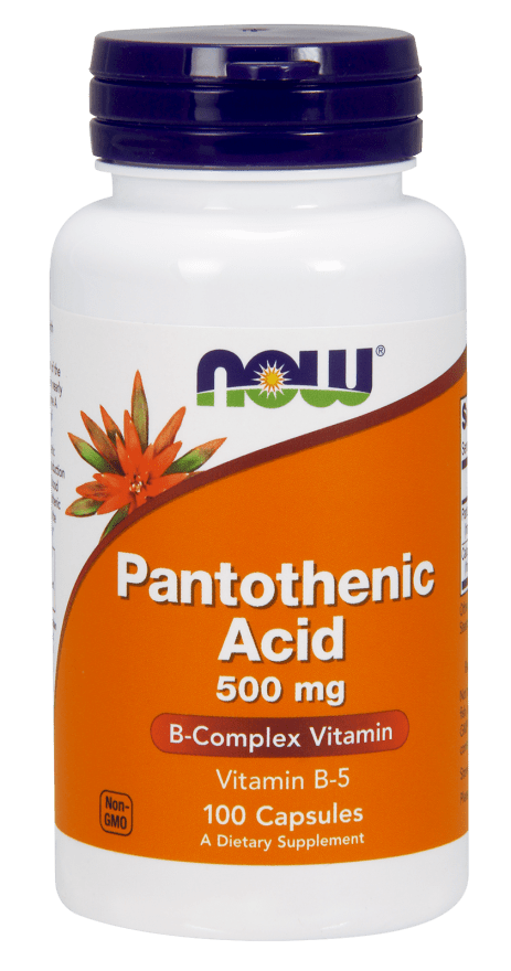 NOW Pantothenic Acid (Vit B5) 500mg Caps 100’s