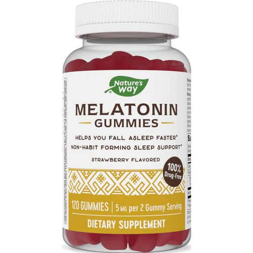 Natures Way Melatonin 5Mg Strawberry Gummies 120S