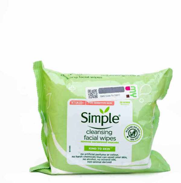 Simple Kind To Skin Sensitive Wipes 25s